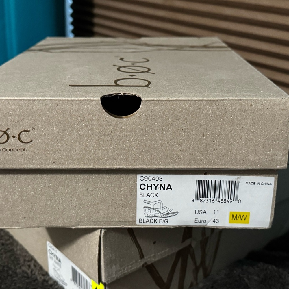 Black wedge sandals